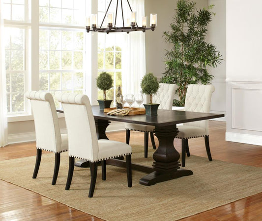 Parkins Rectangular Dining Table Set Rustic Espresso