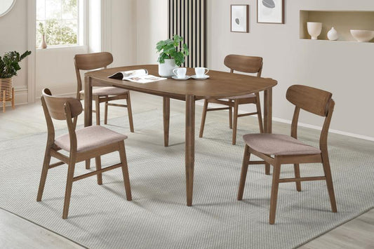 Dortch Oval Solid Wood Dining Set Walnut