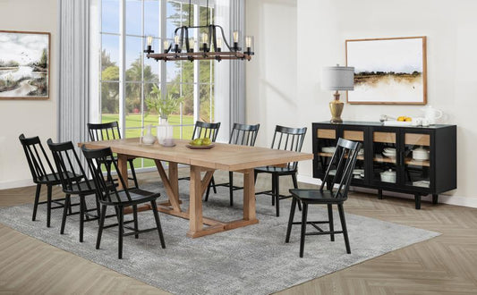 Middleton Extension Leaf Dining Set Brown