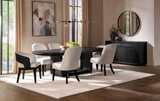 Leandro Rectangular Dining Table Set Burnished