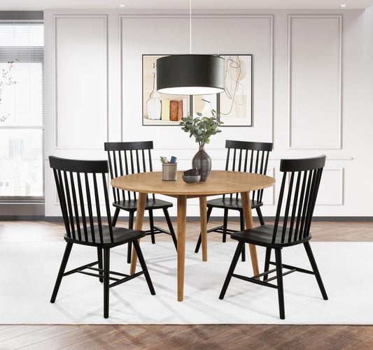 Andrews Round Wood Dining Room Table Set