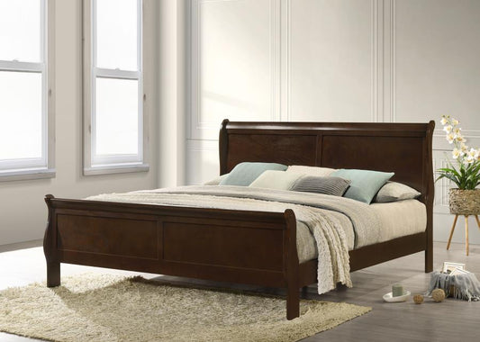Louis Philippe Wood Sleigh Bed