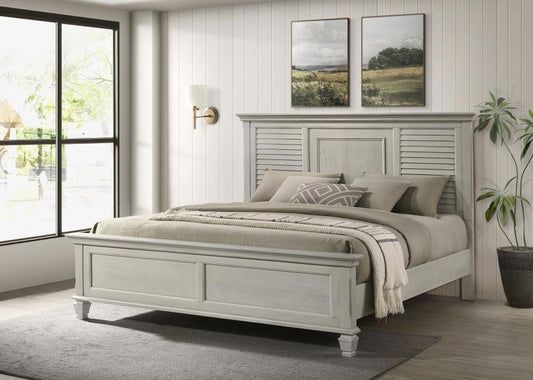 Franco Wood Panel Bed Distressed