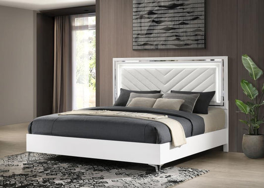 Cassia LED Panel Bed High Gloss