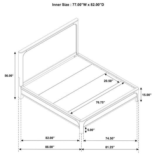 Solano 55-inch Panel Bed Weathered Mango