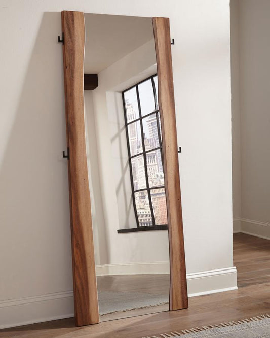Winslow 31 x 76 Inch Standing Floor Mirror Smokey Walnut
