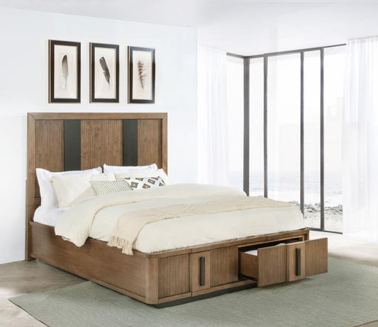 Terrace 2-drawer Storage Bed Ash Brown