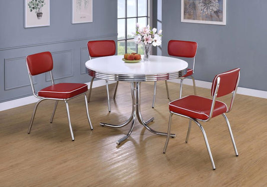 Retro Round Dining Table Set