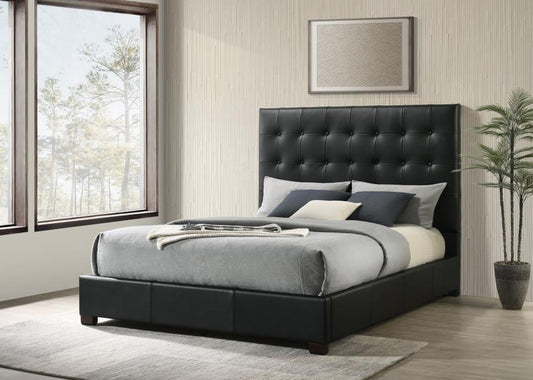 Medley Genuine Leather Panel Platform Bed