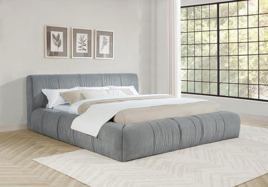 Wilshire Upholstered Platform Bed Grey