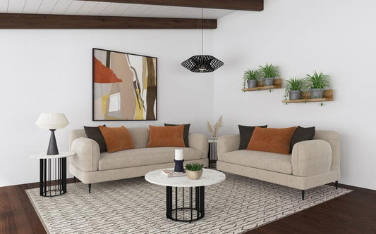 Jade Chenille Upholstered Sofa Set