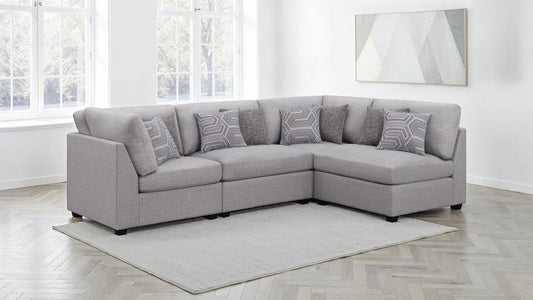 Cambria Upholstered Modular Sectional Sofa Grey