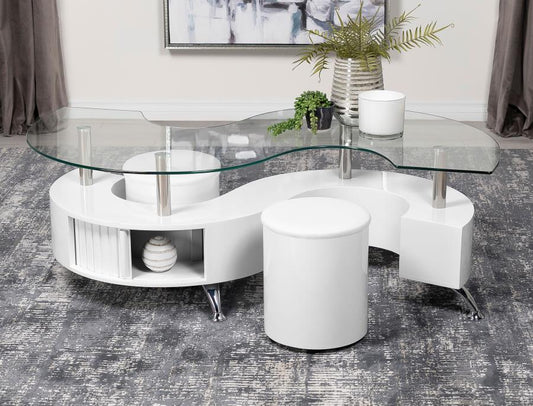 Buckley Coffee Table and Stools Set