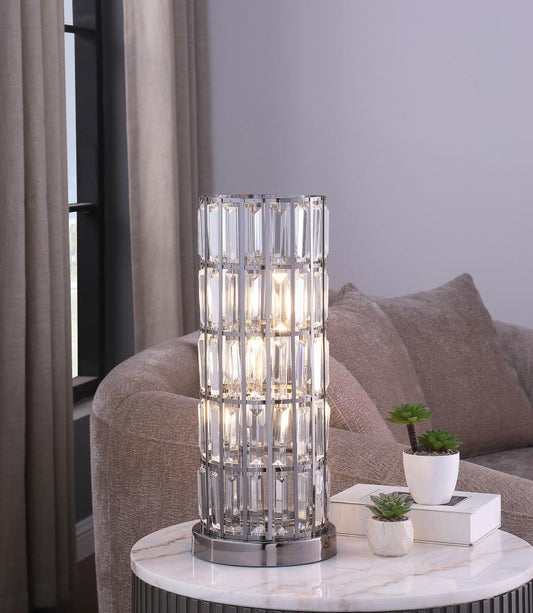 Wanda 20-inch Crystal Shade Bedside Table Lamp