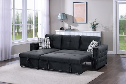 Convertible Sectional (Blackvelvet) - F8540