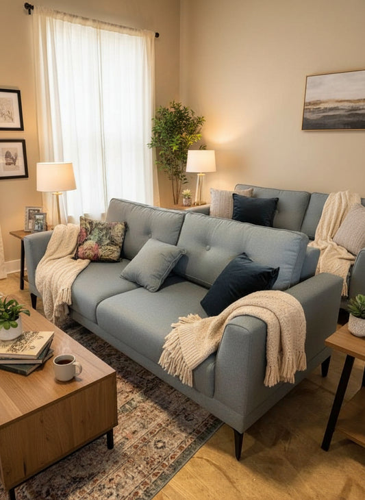 US Cordell 3 Seater Sofa Bed - Light Grey