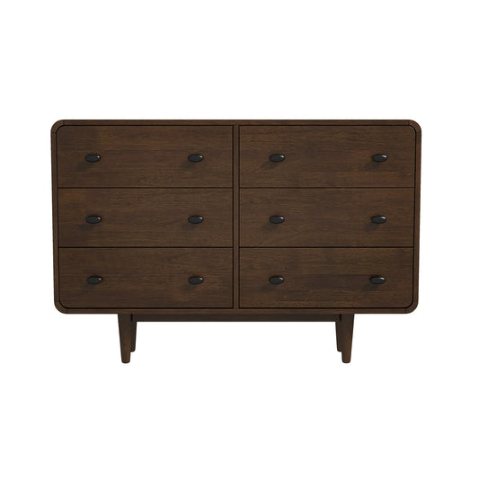 Alexa Mid Century Modern Dresser 6 Drawers