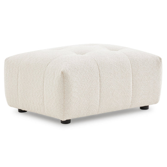 Kaynes Chic Tufted Ivory Boucle Ottoman