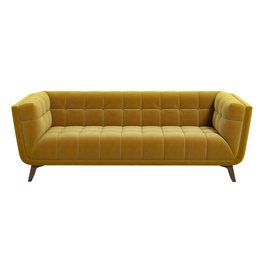 Addison Large Gold Velvet Sofa