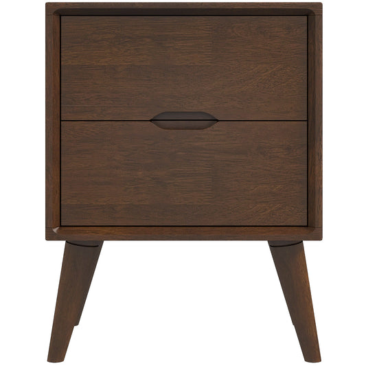 Alexandra Walnut Nightstand - 2 Drawers