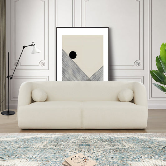 Anna Ivory Boucle Sofa