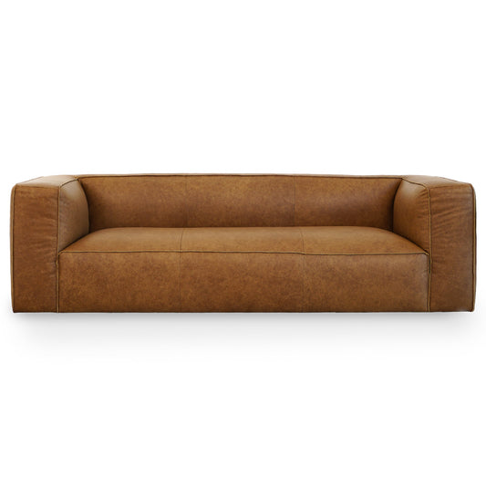 Colton Tan Leather Sofa