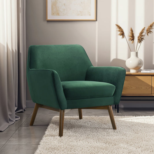 Panom Forest Green Velvet Lounge Chair