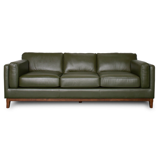 Raleigh Sustainable FSC Wood 3-Seater Top Grain Leather Sofa