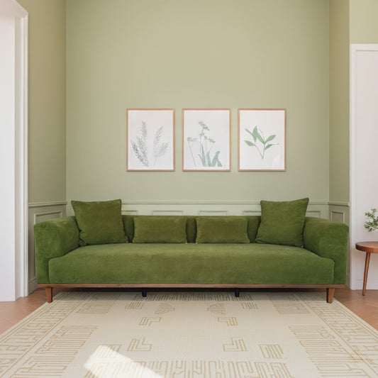 Richardson Green Velvet Sofa