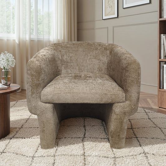 Wichita Light Brown Chenille Lounge Chair