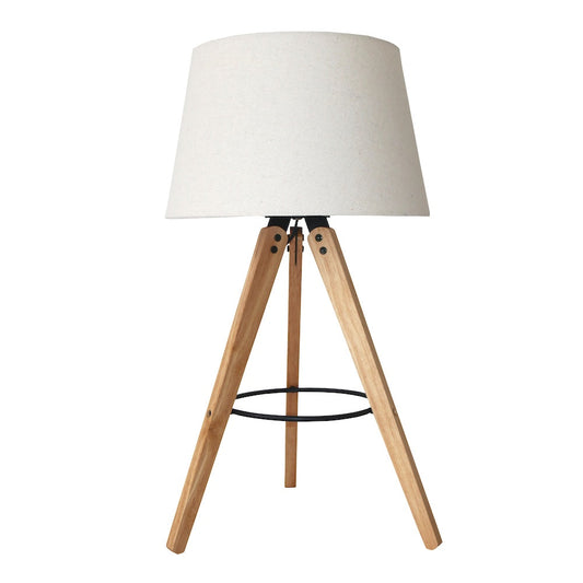 Birch Three Legged Wooden Bar Table Lamp - Natural