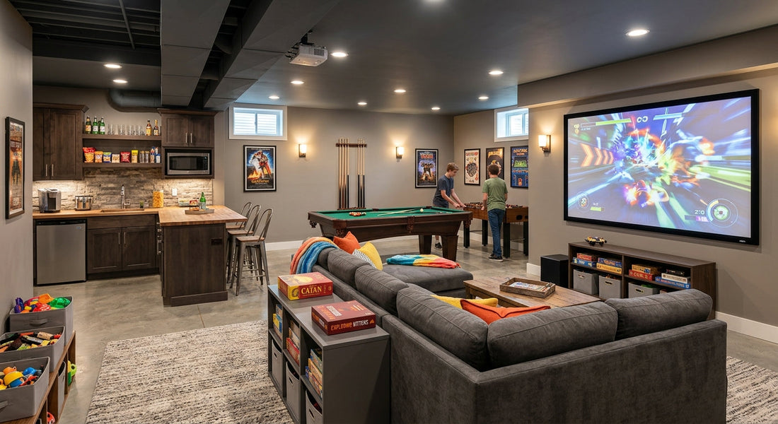 How to Furnish a Basement or Bonus Room on Any Budget