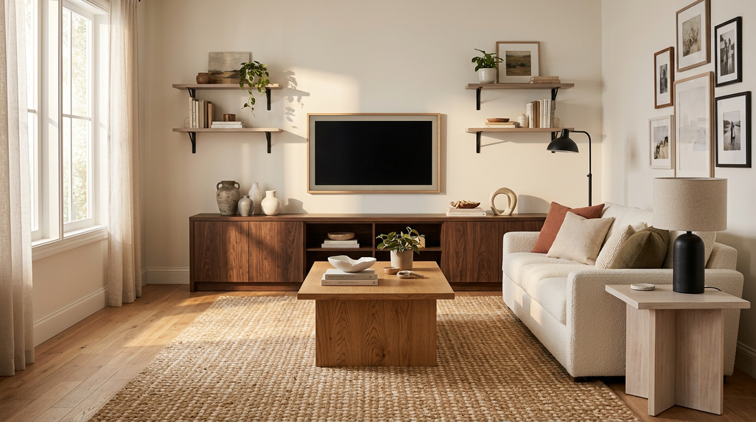 How to Mix Wood Tones in Your Living Room Like a Designer