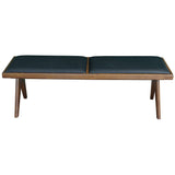 Keira Black Vegan Leather Bench