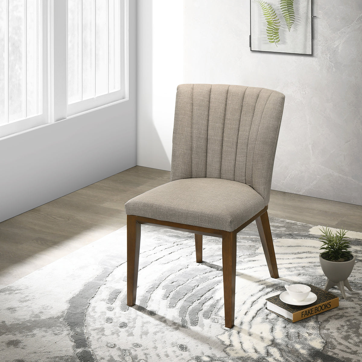 Elm Cream Fabric Dining Chair