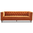 Houston Modern Sofa (Burnt Orange - Velvet)