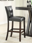 Alberton Leatherette Upholstered Bar Chair Black (Set of 2)