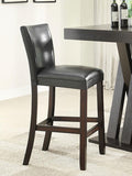 Alberton Leatherette Upholstered Bar Chair Black (Set of 2)