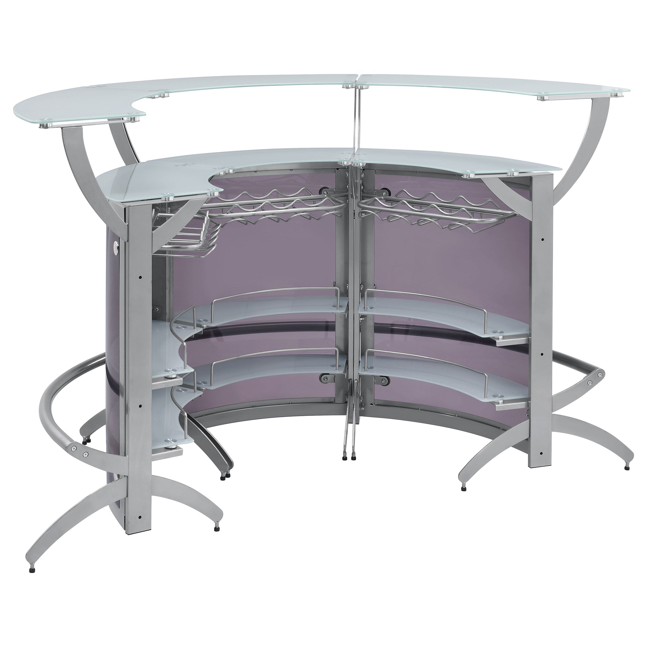 Dallas Curved Freestanding Home Bar Cabinet