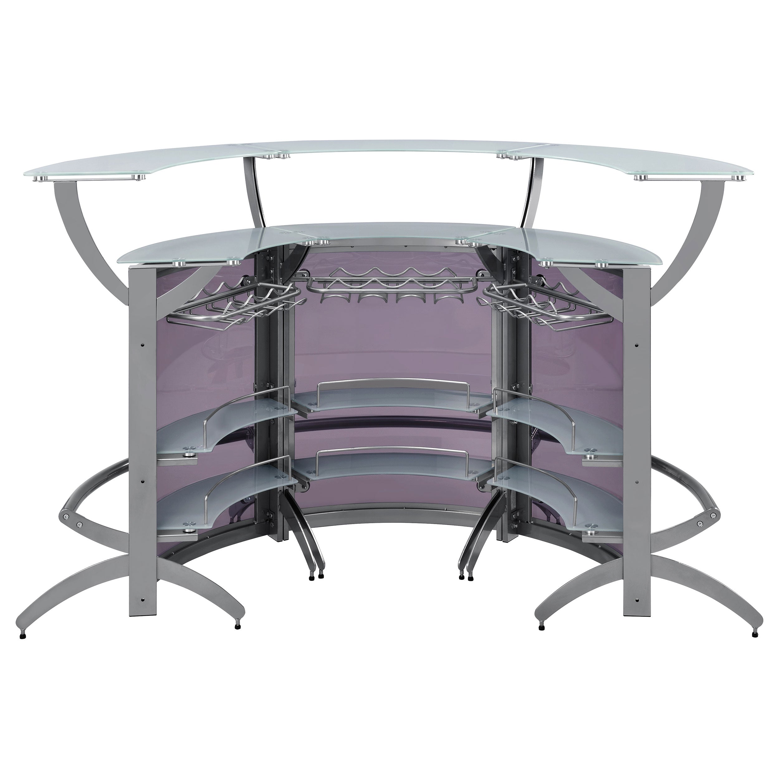 Dallas Curved Freestanding Home Bar Cabinet