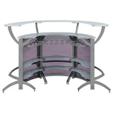 Dallas Curved Freestanding Home Bar Cabinet