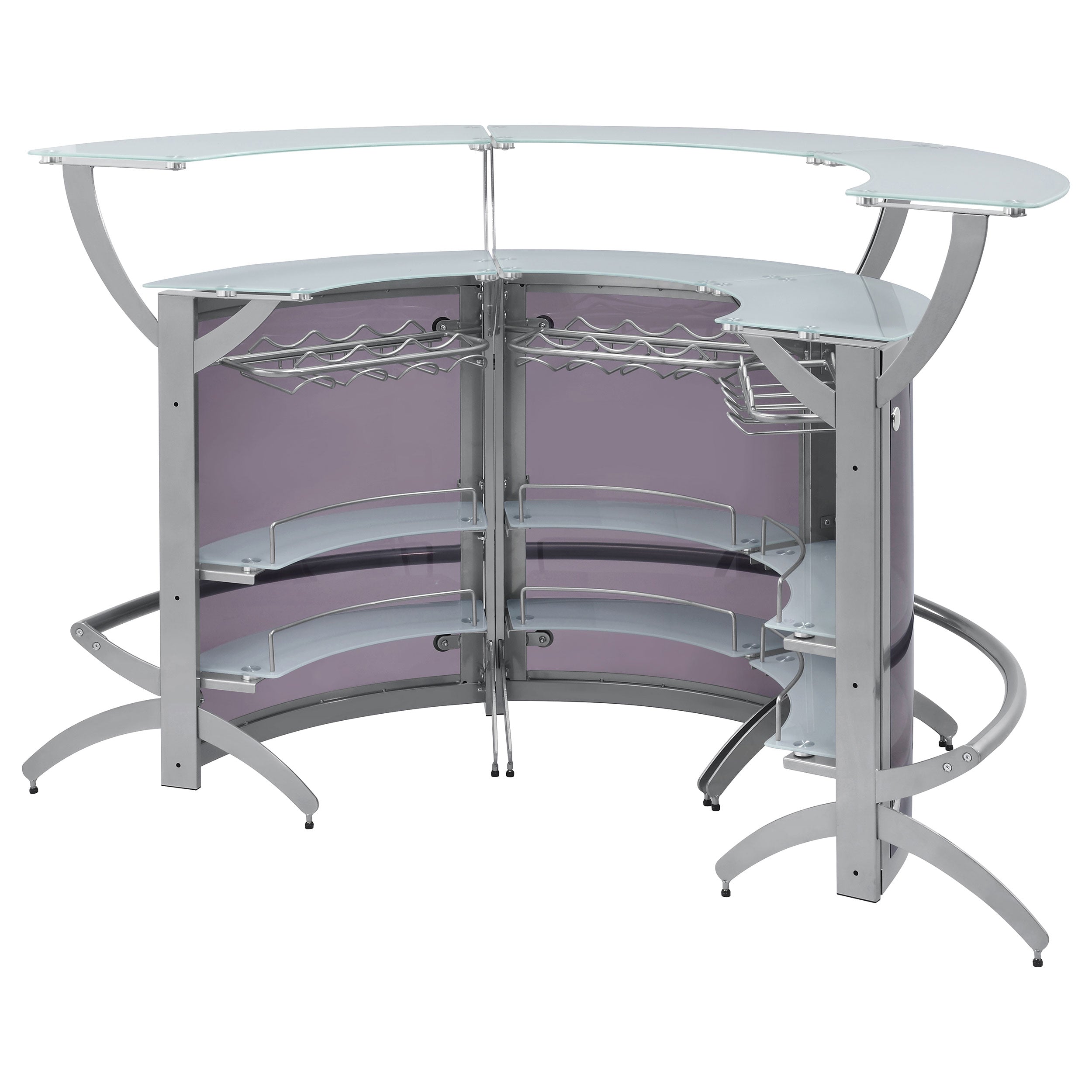 Dallas Curved Freestanding Home Bar Cabinet
