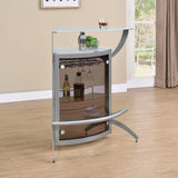 Dallas 2-shelf Curved Freestanding Home Bar Cabinet