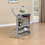 Dallas 2-shelf Curved Freestanding Home Bar Cabinet