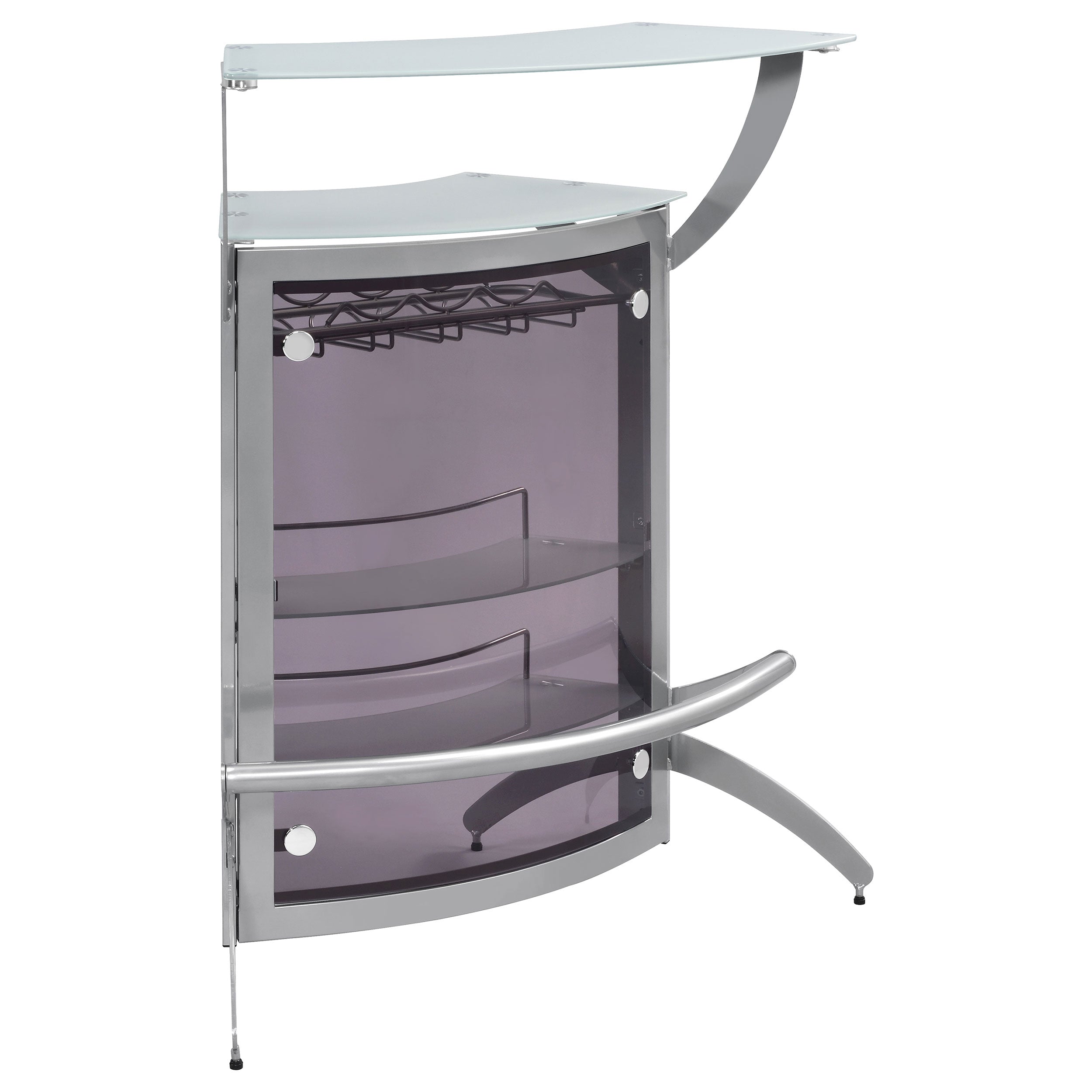 Dallas 2-shelf Curved Freestanding Home Bar Cabinet