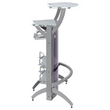 Dallas 2-shelf Curved Freestanding Home Bar Cabinet