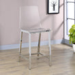 Juelia Clear Acrylic Counter Chair Chrome (Set of 2)