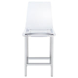 Juelia Clear Acrylic Counter Chair Chrome (Set of 2)