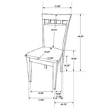 Gabriel Closed Back Dining Side Chair Cappuccino (Set of 2)