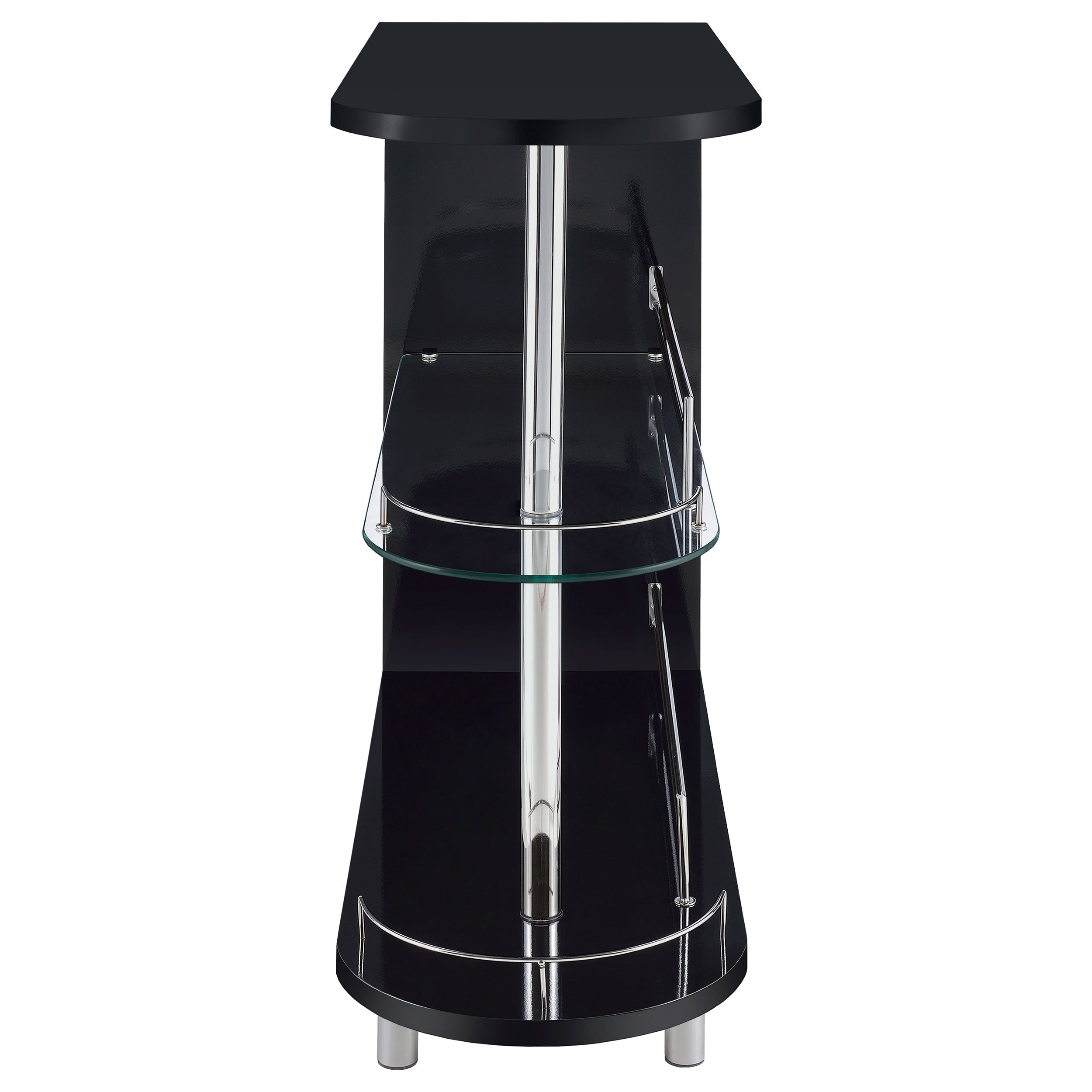 Adolfo Rectangular 2-tier Home Bar Table High Gloss